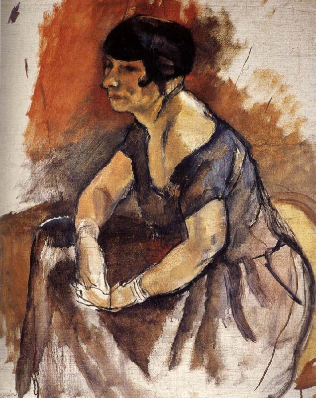 Jules Pascin Lady  Portrait of Andora Germany oil painting art